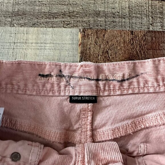 American Eagle Womens Pink Corduroy Pants Size 4 Regular Super Stretch - Picture 5 of 7